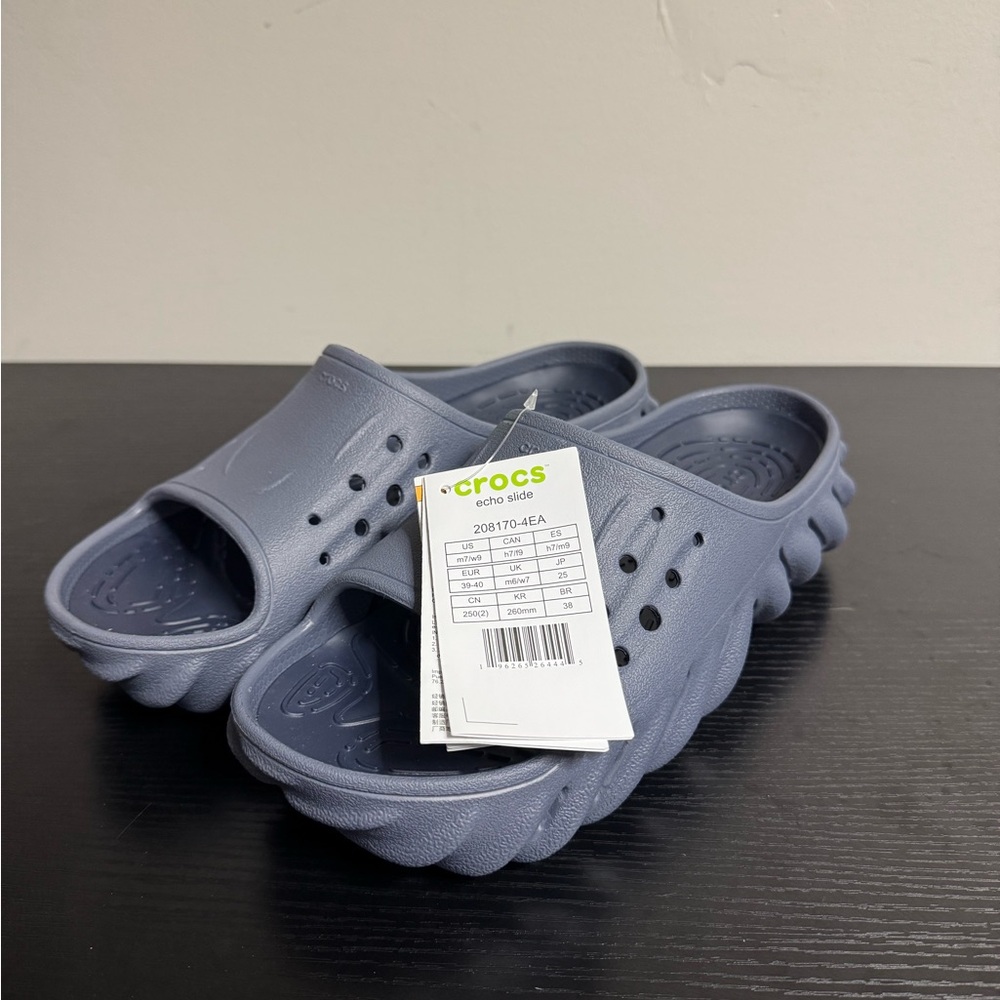 Crocs Unisex Echo Slide Men Navy Blue M7/W9
